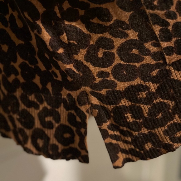 ❌SOLD❌1X Terra & Sky Leopard Print Cardigan - Picture 5 of 6
